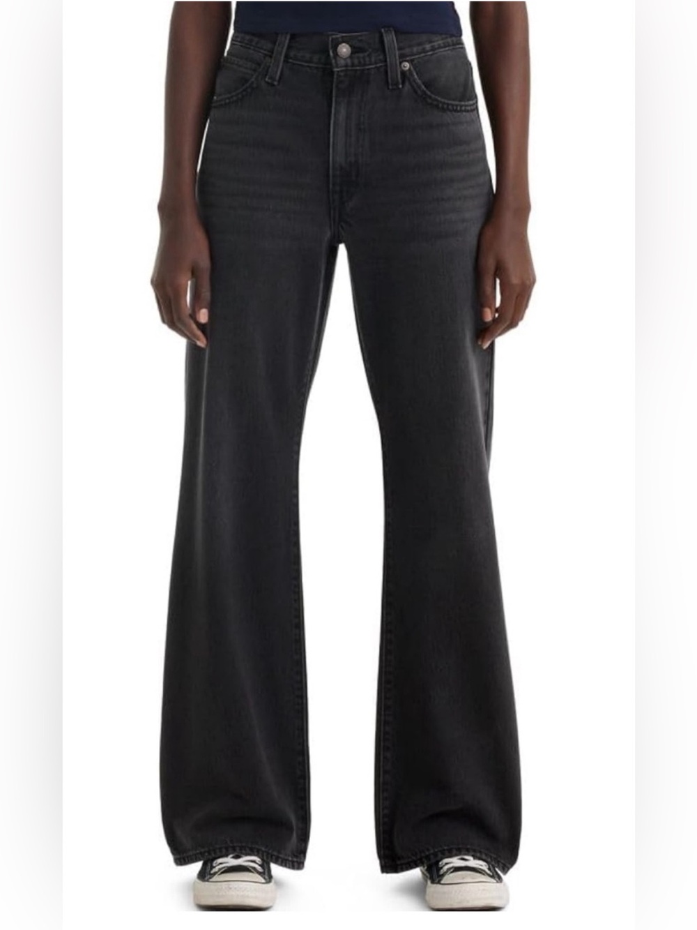 Levi's 94 Baggy Bootcut Jeans Washed Black Size 26X31